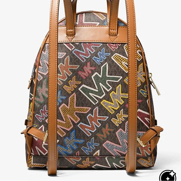 Michael Kors Multicolor Logo Backpack - Picture 2 of 8